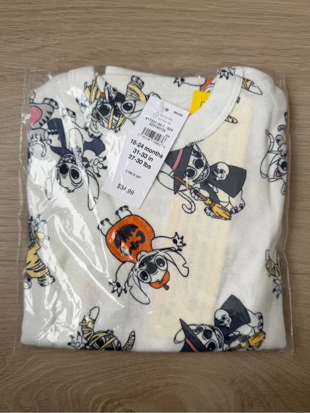 New babyGap Disney Lilo & Stitch Organic Cotton PJ Pajamas Halloween Toddlers